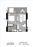 Jomtien Aeras Condominium unit plans - studio & 1-bedroom
