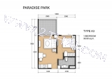20 พฤศจิกายน 2555 Special offer Paradise Park! 1-bedroom apartment 38.9 sq.m. with pool-view