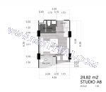 Pattaya Studio 1,890,000 THB - Sale price; Albar Peninsula